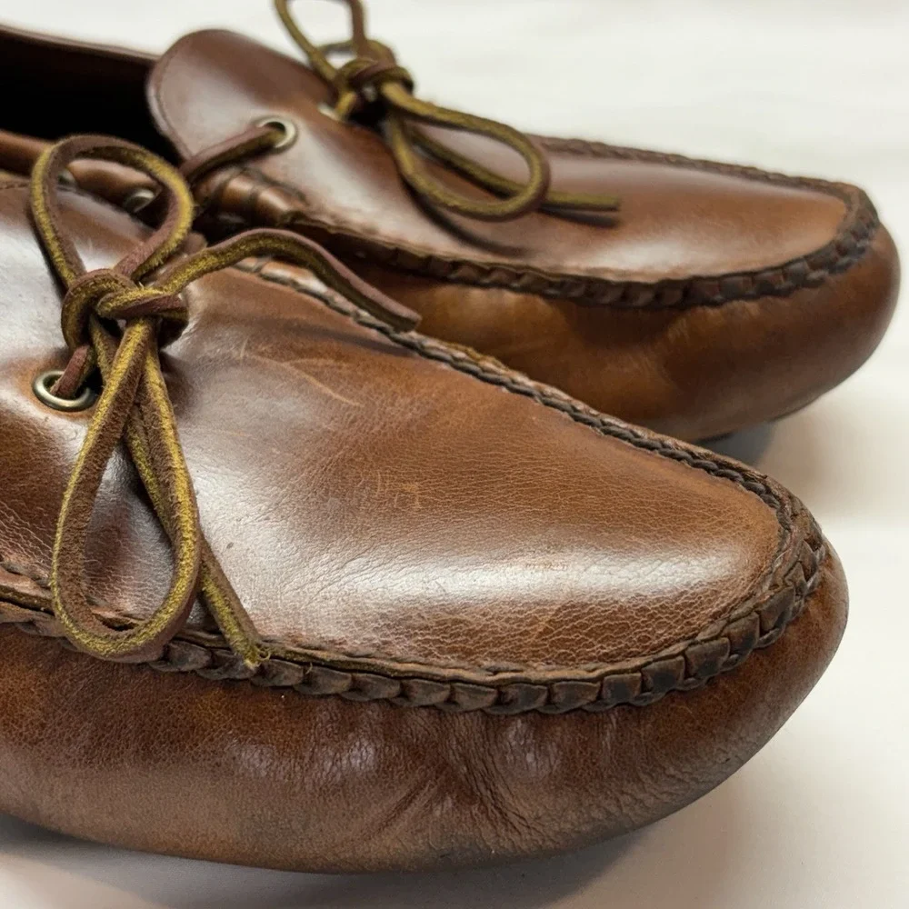 Cole Haan Gunnison Loafers Men's US 10 M Driving Moc Brown Leather Slip On Shoes